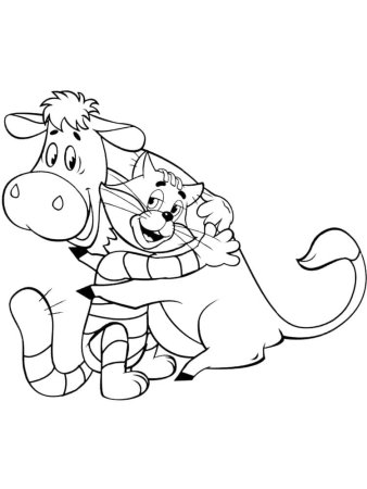 Кот Матроскин раскраска