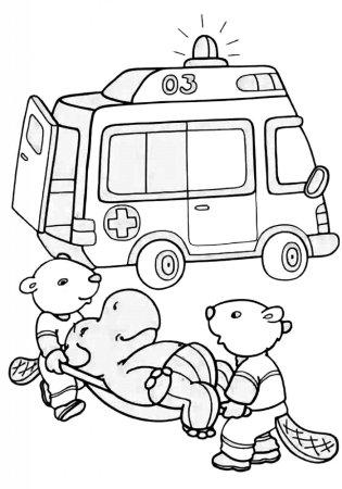 Раскраска скорая