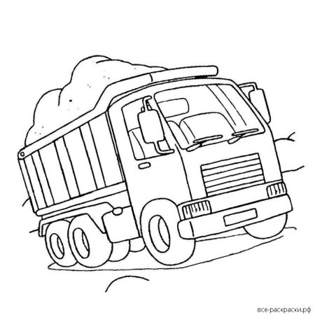 Раскраски для мальчиков КАМАЗЫ