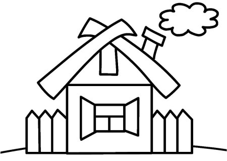 Раскраска. Домики