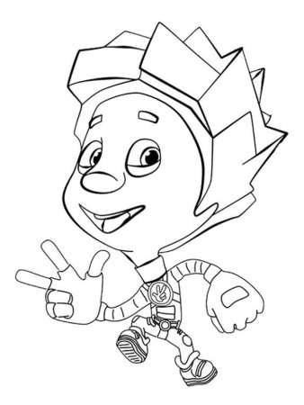 Раскраска Фиксики Файер