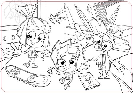 Раскраска Фиксики Дедус