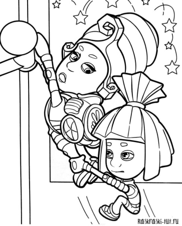 Фиксики раскраска для детей Симка