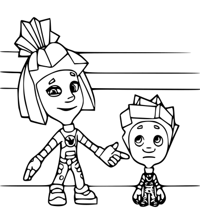 Раскраска Фиксики шпуля