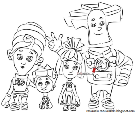 Раскраски из мультика Фиксики
