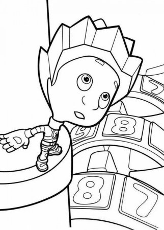 Раскраска Фиксики Нолик