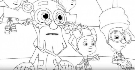 Раскраска Фиксики Дедус