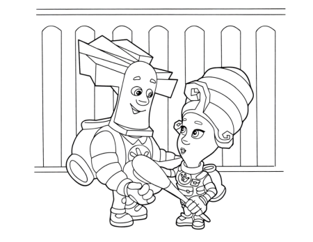 Папус из Фиксиков раскраска