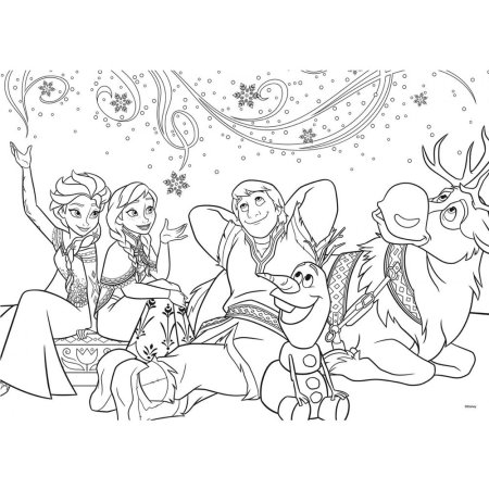 Раскраска Холодное сердце новый год