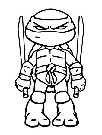 Раскраски Черепашки ниндзя Леонардо