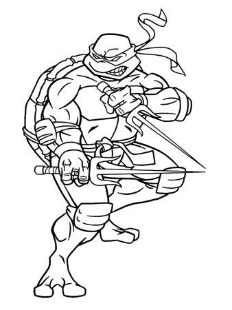 Черепашки ниндзя раскраска Дони