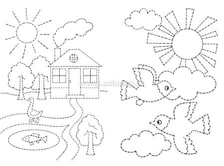 Весенние обводилки для дошкольников
