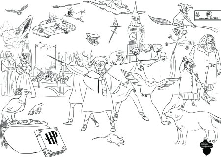 Поттер раскраска