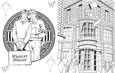 Раскраска Гарри Поттер дом Уизли