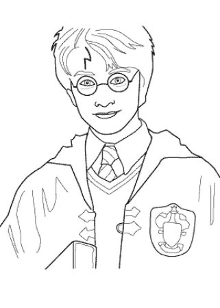 Лицо Гарри Поттер разукрашка