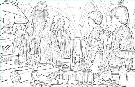 Раскраска Гарри Поттер и Тайная комната