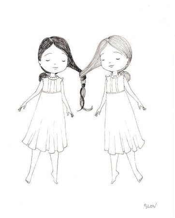 Рисунки для срисовки для сестры
