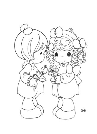 Раскраска две девочки