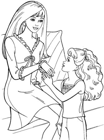 Детские раскраски Барби
