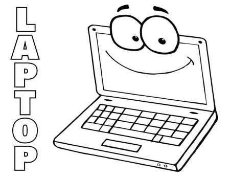 Раскраска ноутбук