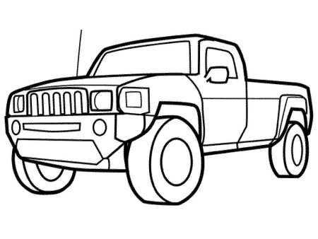 Джип раскраска для детей