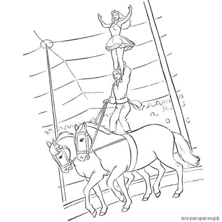 Цирк. Раскраска