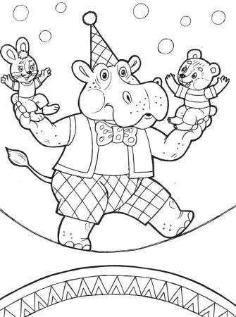 Раскраска клоуны для детей