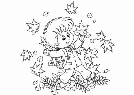 Осенние раскраски для начальной школы