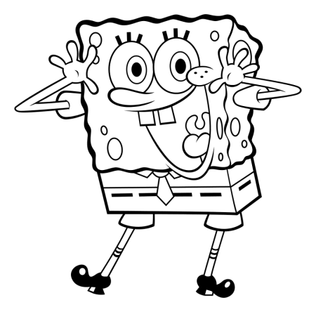 Спанч Боб раскраска герои