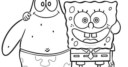 Spongebob and Patrick Coloring Sheets