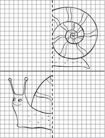 Дорисовать вторую половину рисунка