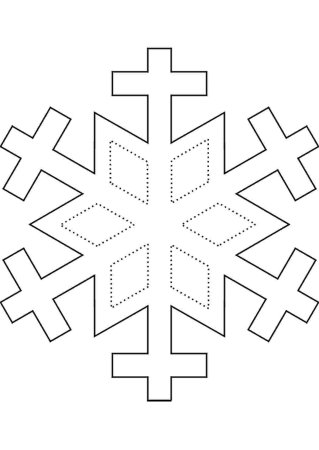 Снежинка раскраска