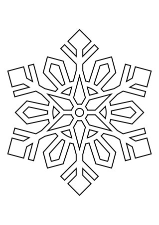 Снежинка раскраска