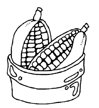 Кукуруза раскраска