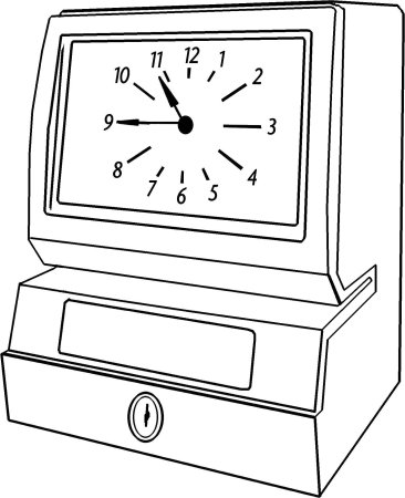 Часы раскраска для детей