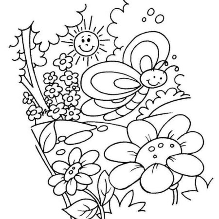 Раскраска природа летом