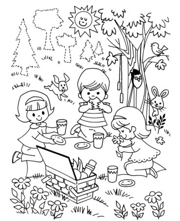 Сюжетные раскраски для детей