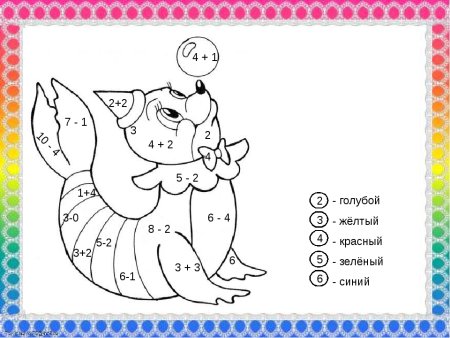 Математические раскраски для дошкольников 6-7 лет