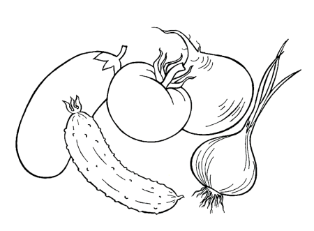 Овощи и фрукты раскраска для детей