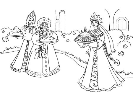 Раскраска "Царевна-Несмеяна"