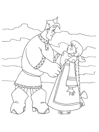 Алеша Попович раскраска для детей