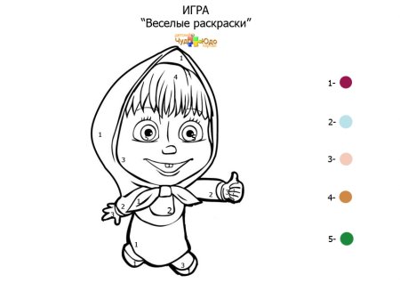 Разукрашки Маша и медведь