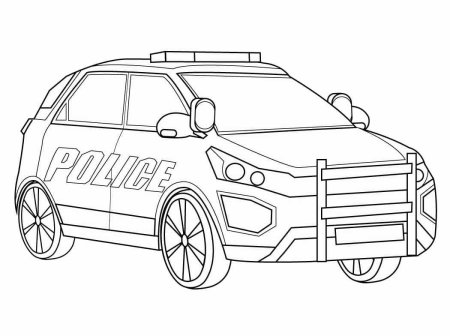 Раскраска Полицейская машина Тойота