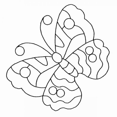 Бабочка раскраска для малышей