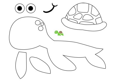 Раскраска аппликация для детей