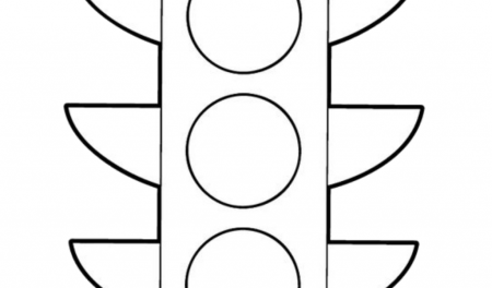 Трафарет светофора для детей