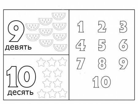 Цифры раскраска для детей