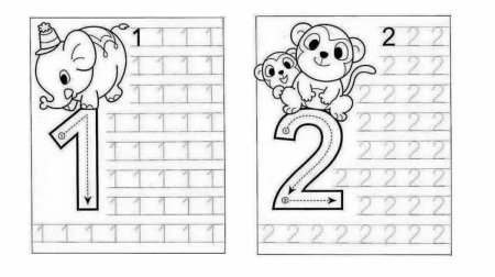 Пишем цифры 1 2 3