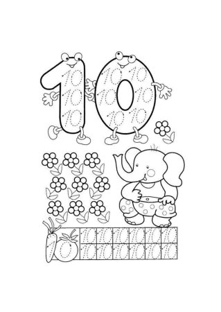 Рисунки с цифрами для раскрашивания