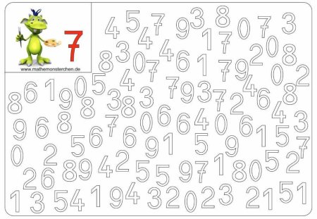 Задания Найди цифру для дошкольников